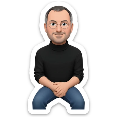 steve jobs on toilette sticker