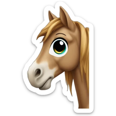 Cheval sur enfant sticker