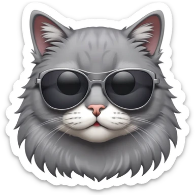Cat with sunglasses sticker