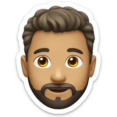 baber boy with buzzed hair and beard sticker