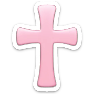 baby pink cross sticker