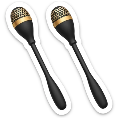 two black massage wands  sticker