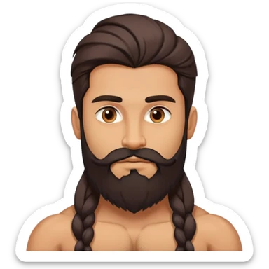 i want emogi for me i am 5'7 mid muscular 25 year old man with good beard and long hair fair skin not USA fair but indain fair sticker