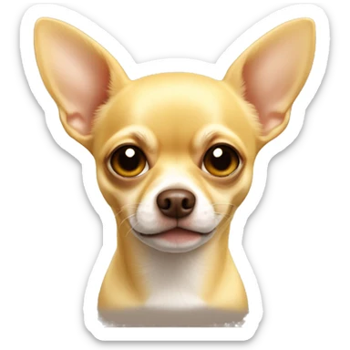 Yellow Chihuahua with brown nose and hazle eres sticker
