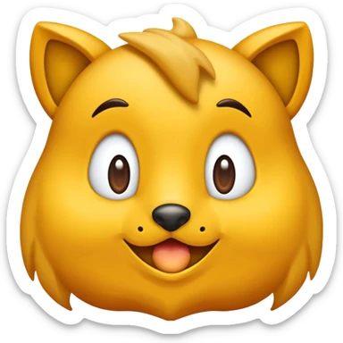 hnědý kůň s flekama na zádi s bílou hlavou a jedno oko má modré a druhé hnědé  sticker