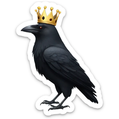 Crow crown sticker