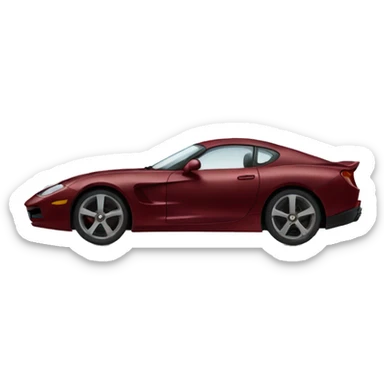 DARK red sports car sticker