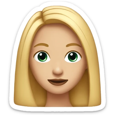 girl with straight hair formal sticker