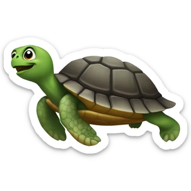 Turtle on turtle sticker