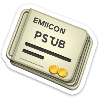 Cartoon pay stub sticker