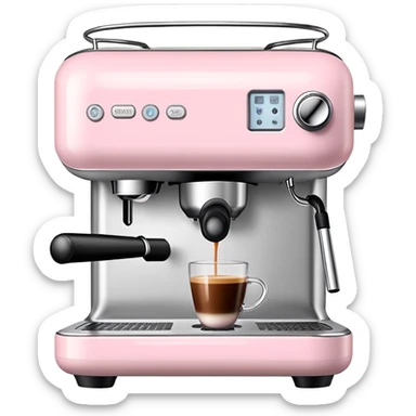 Pale pink coffee machine sticker
