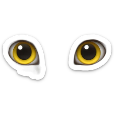 Chat blanc aux yeux jaunes sticker