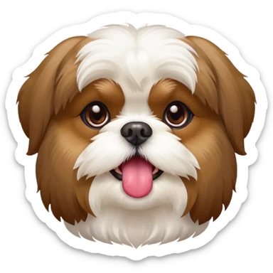 shih tzu with tongue out sticker