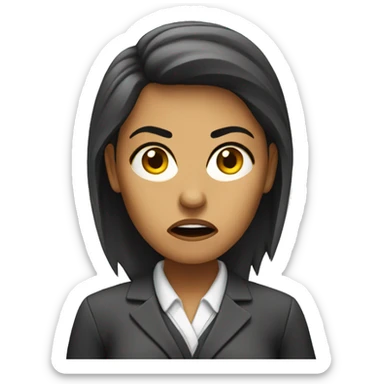 angry female accountant sticker