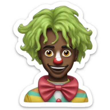 Playboi carti clown makeup sticker