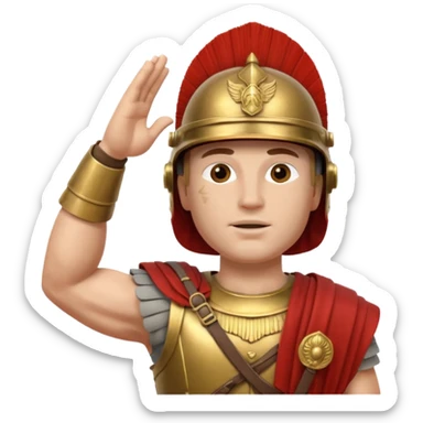 an ancient roman republic soldier doing a nazi salute sticker