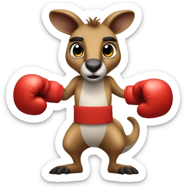 Boxing kangaroo  sticker