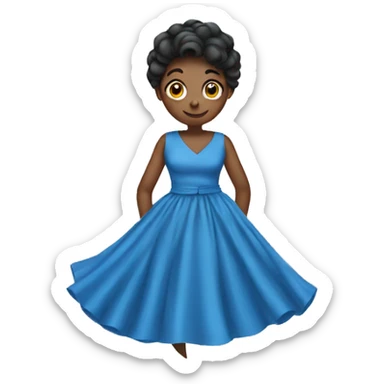 blue dress sticker