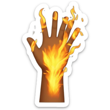 Praise hands on fire sticker
