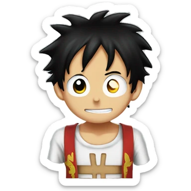 Luffy in love  sticker