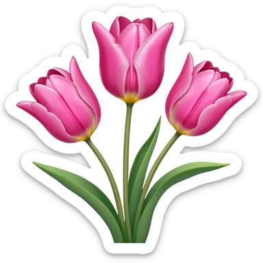 Tulipanes rosadas sticker