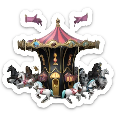 Gothic merry-go-round sticker