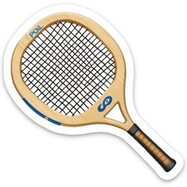 Padel racket beige sticker
