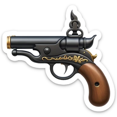 flintlock pistol sticker