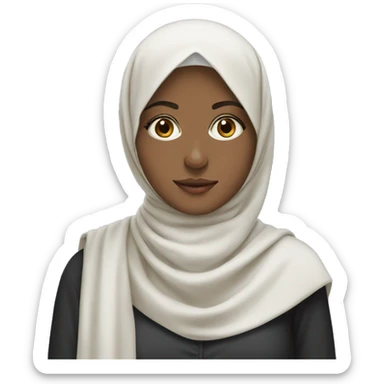 Beautiful girl with hijab sticker