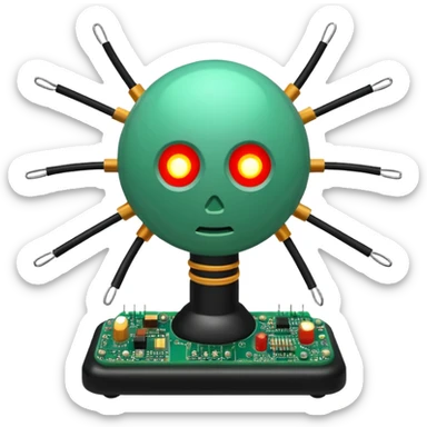 science, chemicals, electronics, electric wires, light bulb, LED, resistors, circuit board, ic, physics,  nuclear model sticker