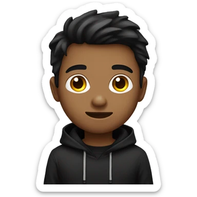 gamer boy with black hoodie sticker