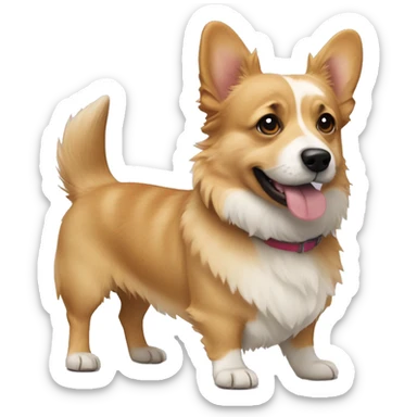 corgi and cairn terrier dog mixed sticker