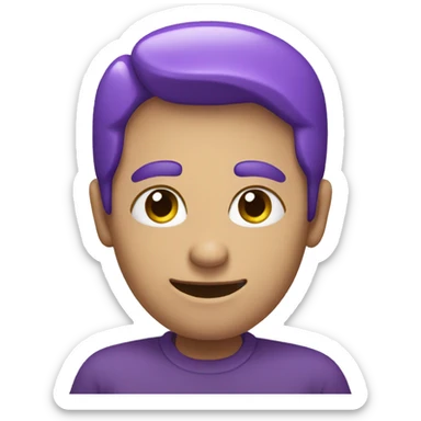 Purple ok sign  sticker