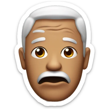 straight annoyed face sticking tongue out sticker