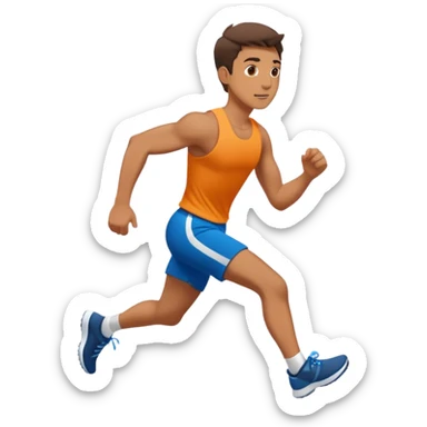 jiggy path with a man running down it sticker