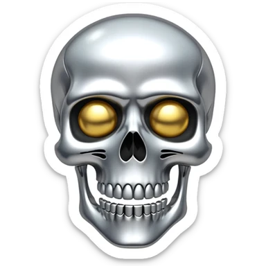Skeleton made out of chrome  sticker