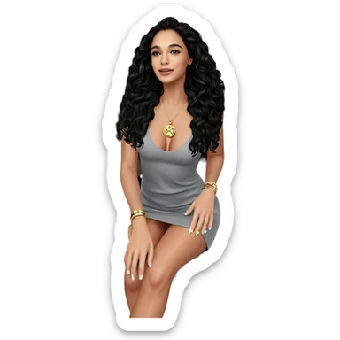 serene beauty in jewelry sticker