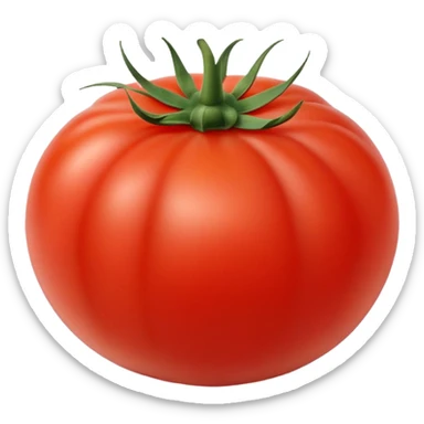 ripe juicy red tomato sticker