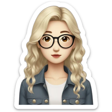 Stylish Korean teen sticker