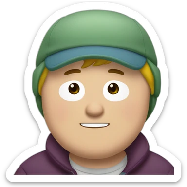 eric cartman from south park is laughing sticker