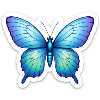 Mariposa azul sticker