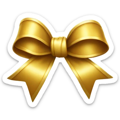 gold bow sticker
