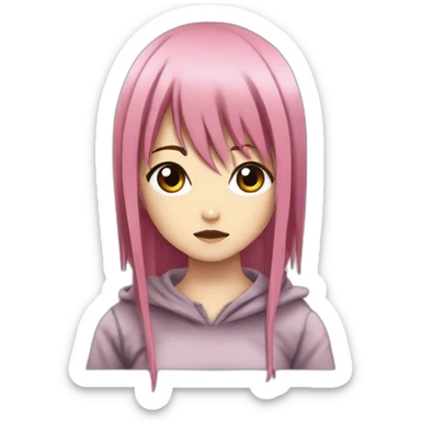 Kaede elfen Lied qui fait un clin d'oeil sticker