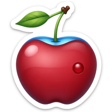 Une  cerise bleu ils8 sticker