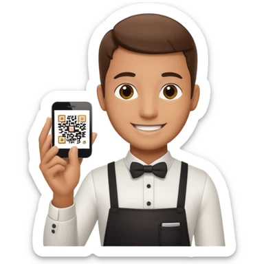 waiter qr tips  sticker