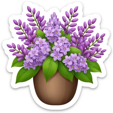 Lilac flower bouquet  sticker
