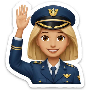 woman salute sticker