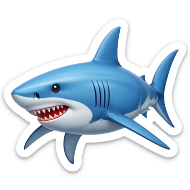 Shark hype blue sticker