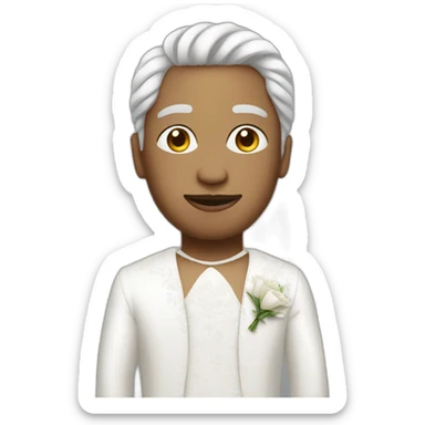 A Sibilo man in a wedding dress sticker