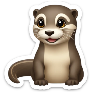 Loutre a roulette sticker